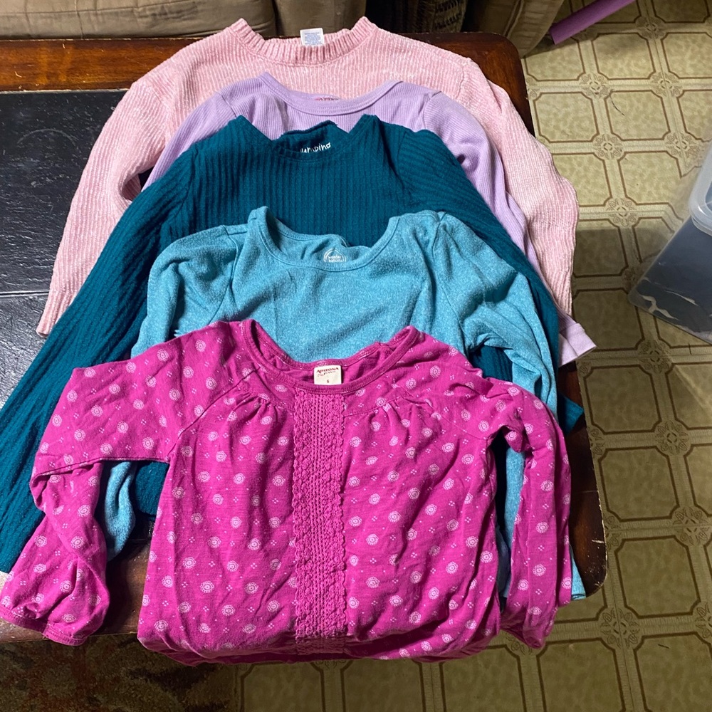 5 girls size 6 sweaters/nicer long sleeves
